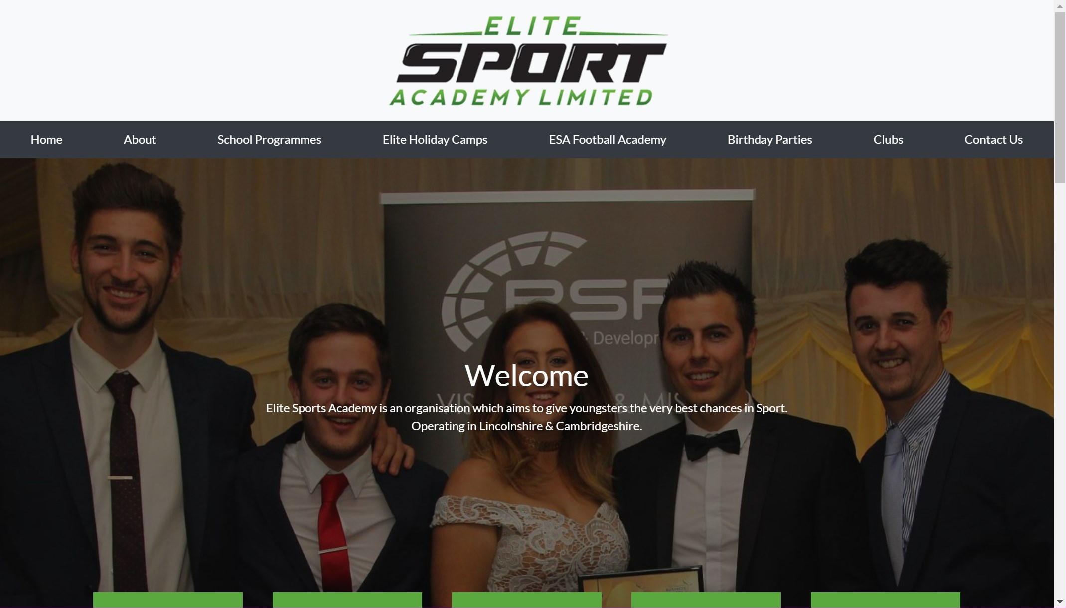 Image of Elite Sports Academy Homepage